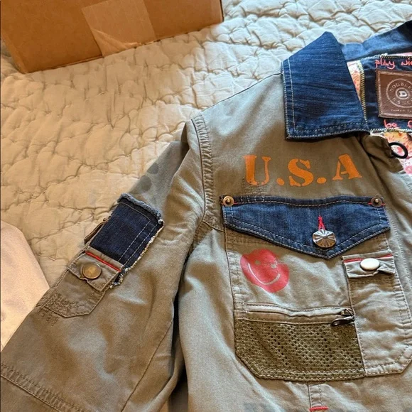 Double D Ranch Green and Blue Embroidered Jacket - Picture 4 of 6